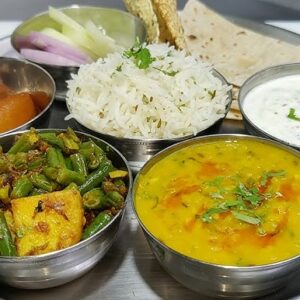 Sabji Bhat thali