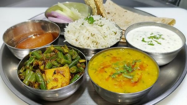 Sabji Bhat thali